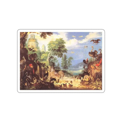 SAVERY, Roelandt - Landscape with Birds (Artwork) STICKER Vinyl Die-Cut Decal White Die-Cut 3 Inch - The Sticker Space