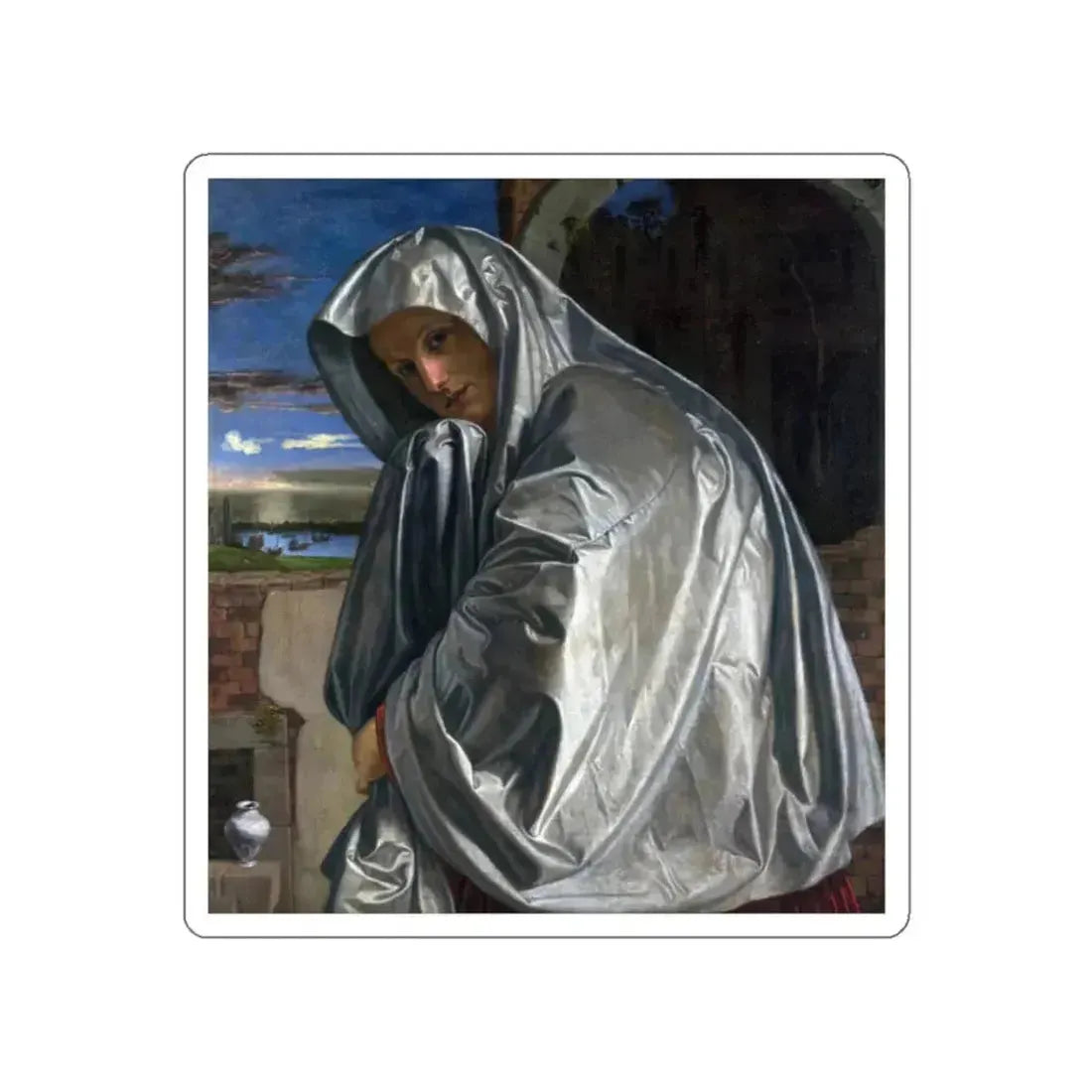 SAVOLDO, Giovanni Girolamo - Mary Magdalene (Artwork) STICKER Vinyl Die-Cut Decal White Die-Cut 2 Inch - The Sticker Space