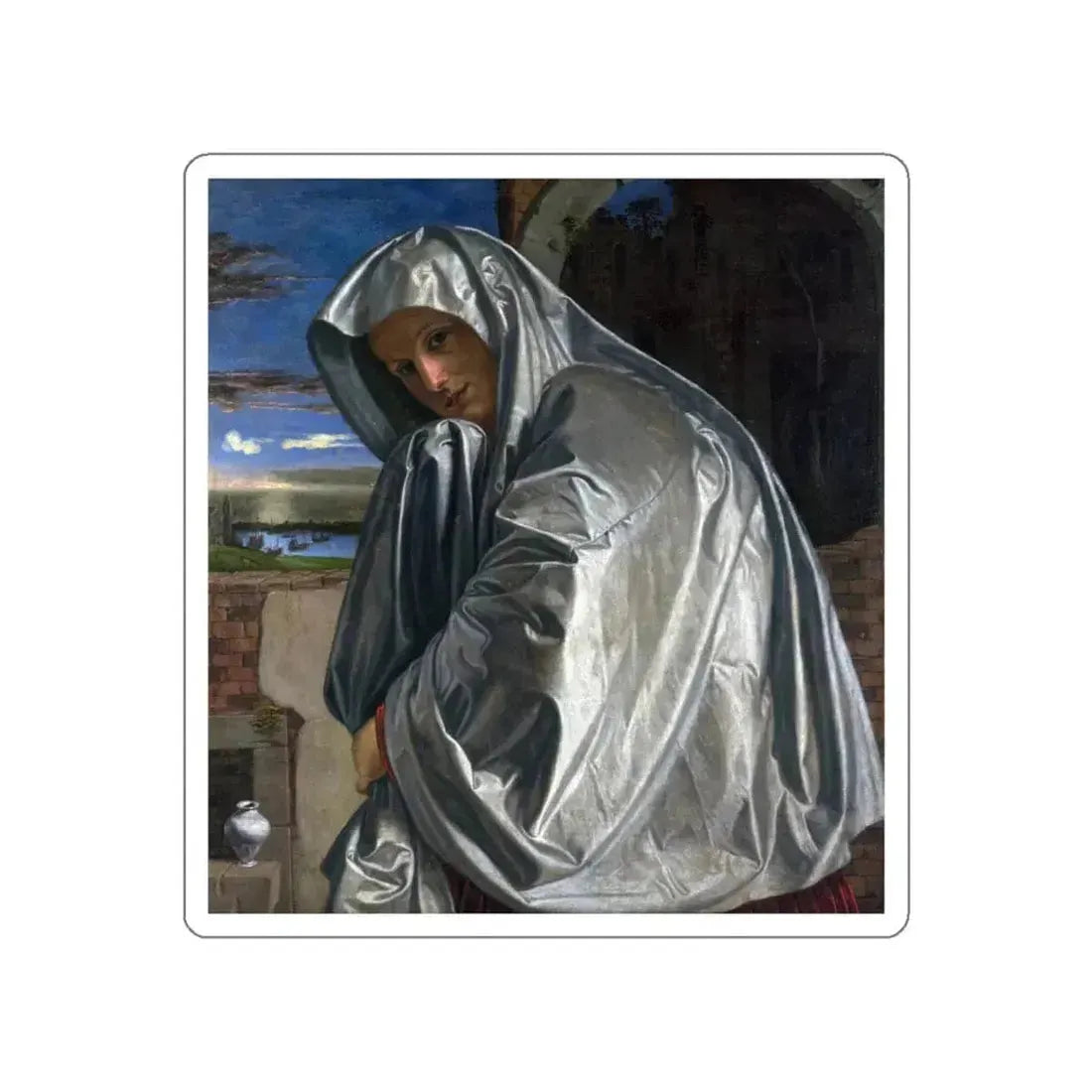 SAVOLDO, Giovanni Girolamo - Mary Magdalene (Artwork) STICKER Vinyl Die-Cut Decal White Die-Cut 6 Inch - The Sticker Space