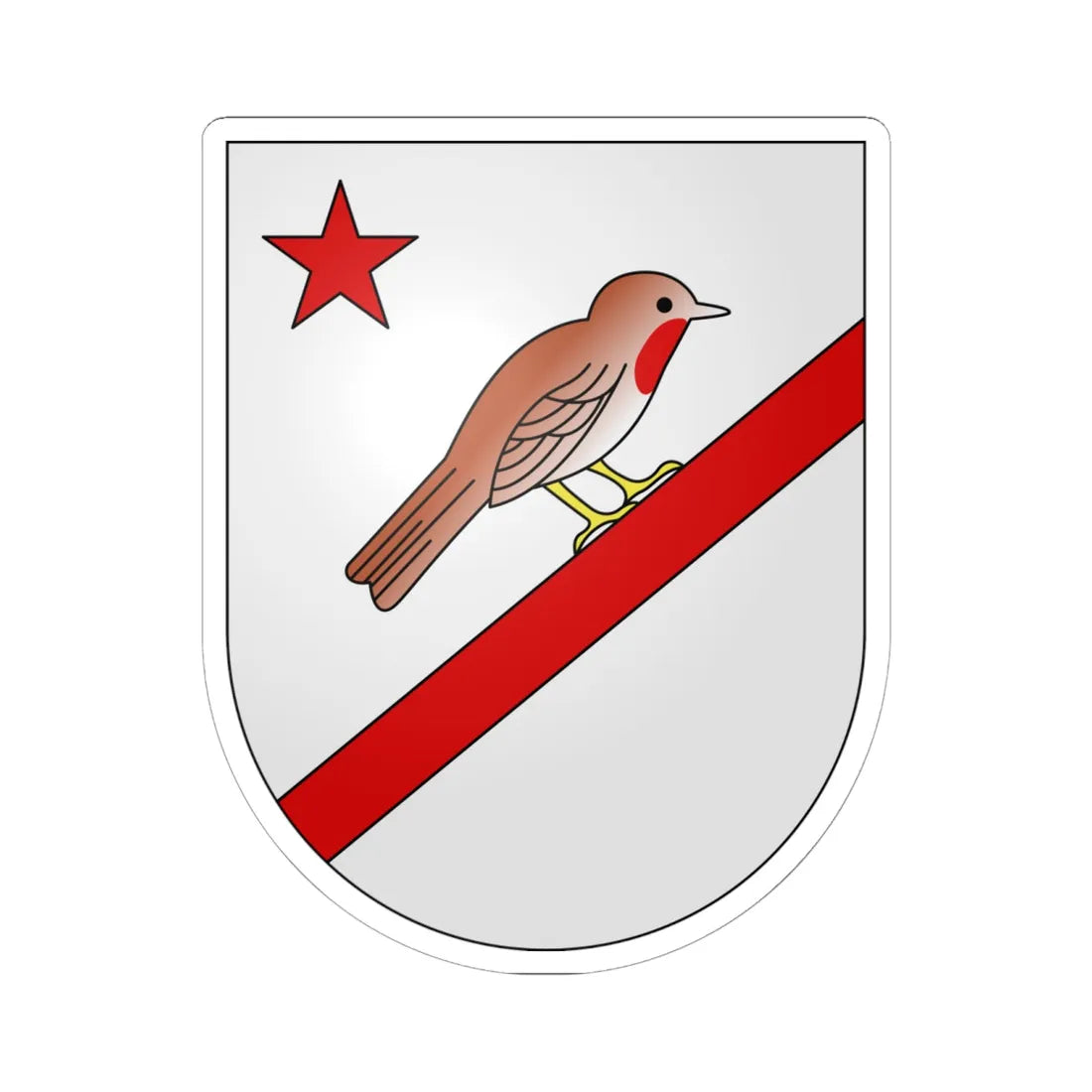 Savosa-coat of arms (Switzerland) (Coat of Arms) STICKER Vinyl Kiss-Cut Decal 6 Inch White - The Sticker Space