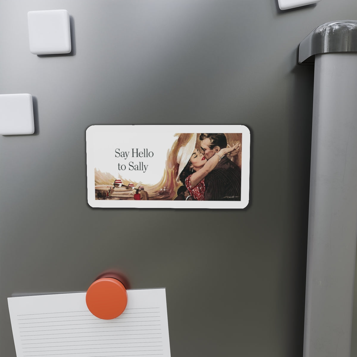 Say Hello to Sally, Collier's magazine illustration (Magazine Illustration) Refrigerator Magnet-The Sticker Space