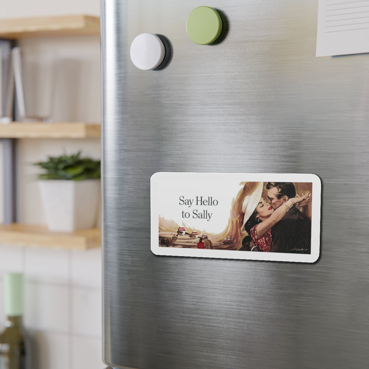 Say Hello to Sally, Collier's magazine illustration (Magazine Illustration) Refrigerator Magnet-The Sticker Space