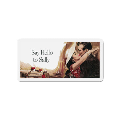 Say Hello to Sally, Collier's magazine illustration (Magazine Illustration) Refrigerator Magnet-4 Inch-The Sticker Space