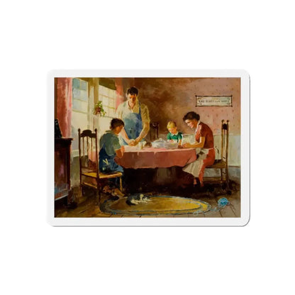 Saying Grace (Magazine Illustration) Refrigerator Magnet - The Sticker Space