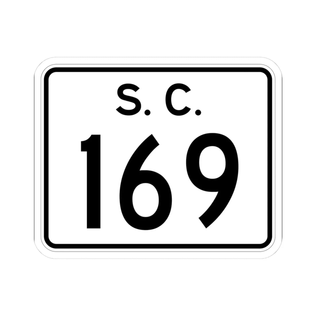 SC-169 (South Carolina) (Road Sign) STICKER Vinyl Kiss-Cut Decal 3 Inch White - The Sticker Space