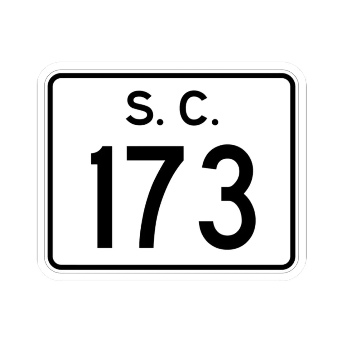SC-173 (South Carolina) (Road Sign) STICKER Vinyl Kiss-Cut Decal 2 Inch White - The Sticker Space