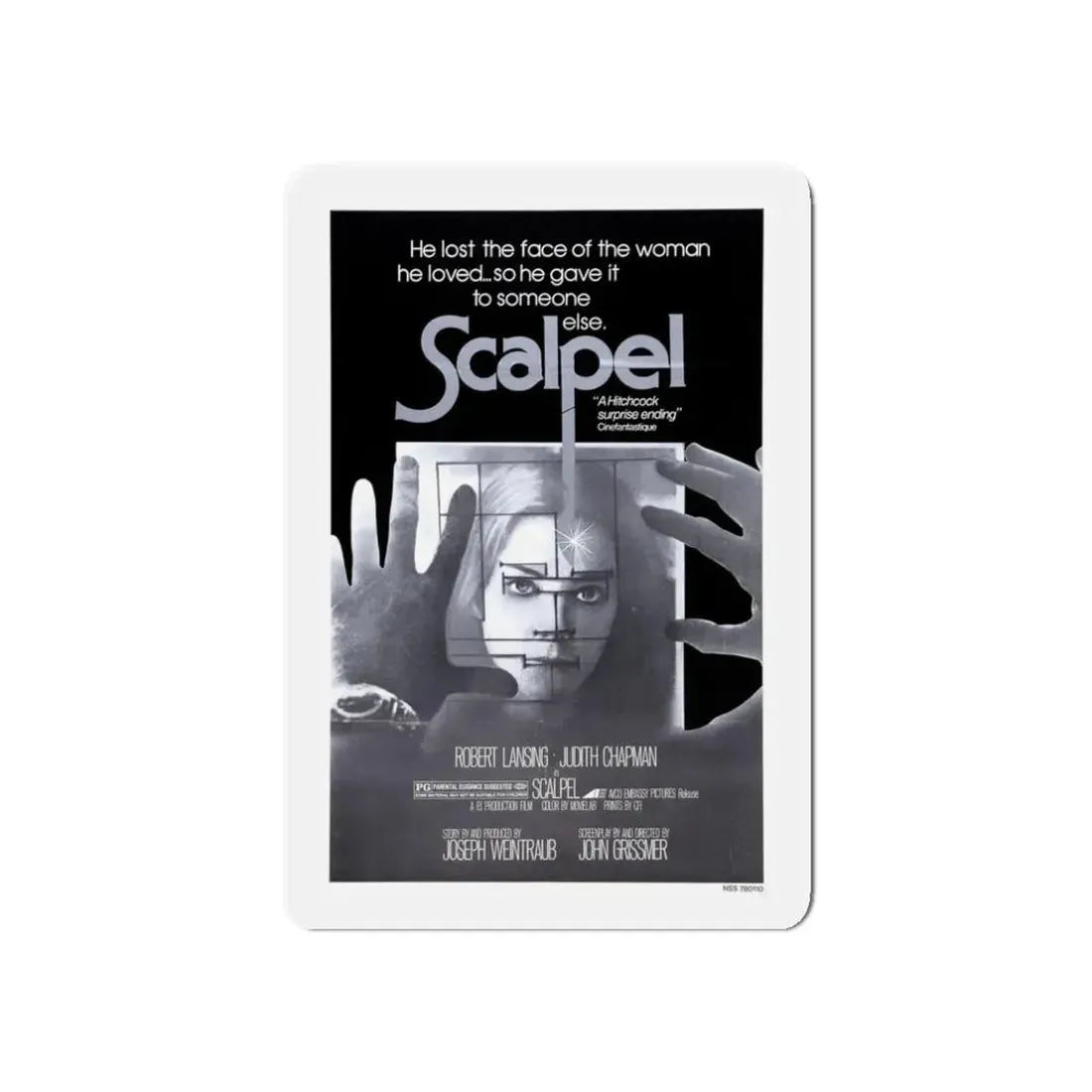 SCALPEL 1977 Movie Poster - Refrigerator Magnet - The Sticker Space