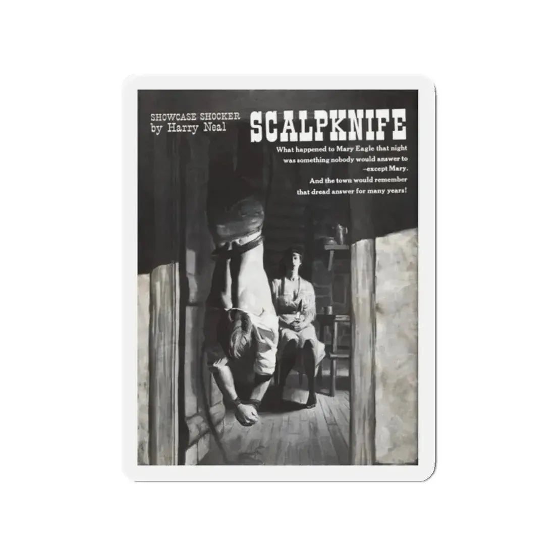 Scalpknife, Showcase magazine, No. 4 - 1961 (Magazine Illustration) Refrigerator Magnet 2 Inch Die-Cut - The Sticker Space