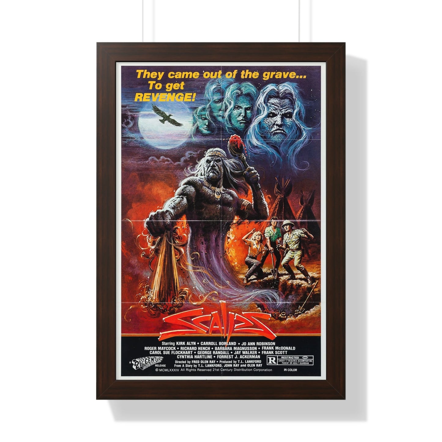 SCALPS 1983 - Framed Movie Poster-16″ x 24″-The Sticker Space