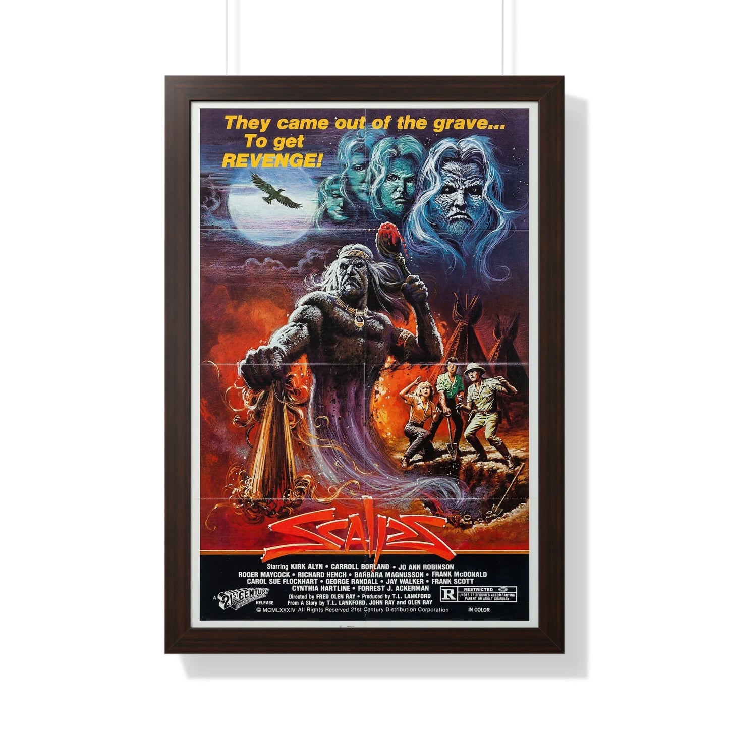 SCALPS 1983 - Framed Movie Poster-20" x 30"-The Sticker Space