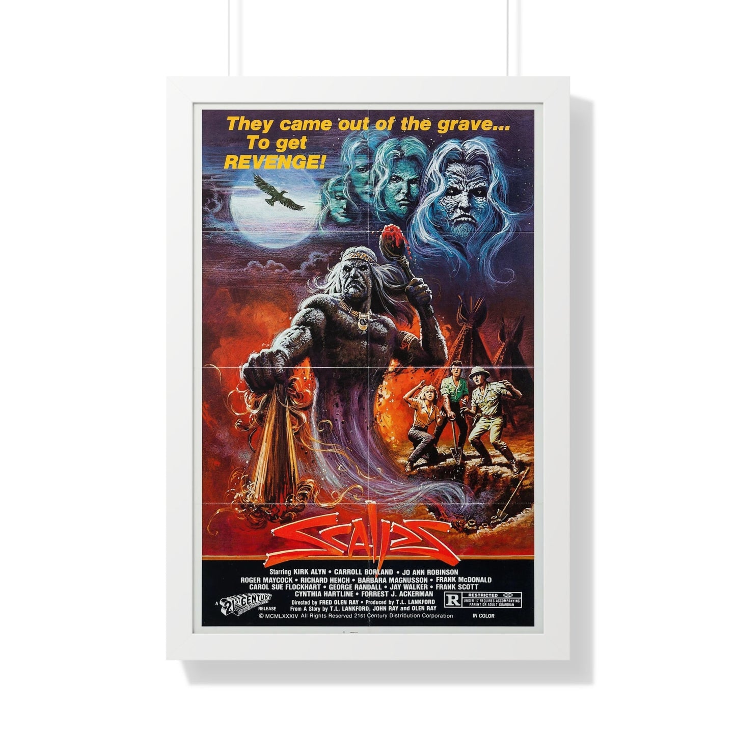 SCALPS 1983 - Framed Movie Poster-20" x 30"-The Sticker Space