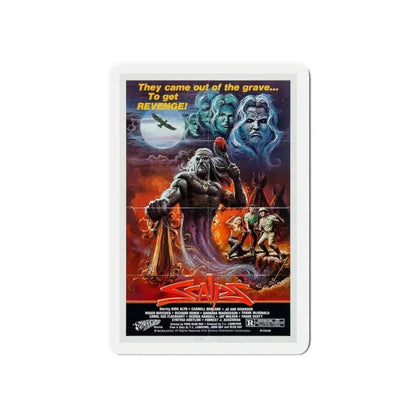 SCALPS 1983 Movie Poster - Refrigerator Magnet 3 Inch Die-Cut - The Sticker Space