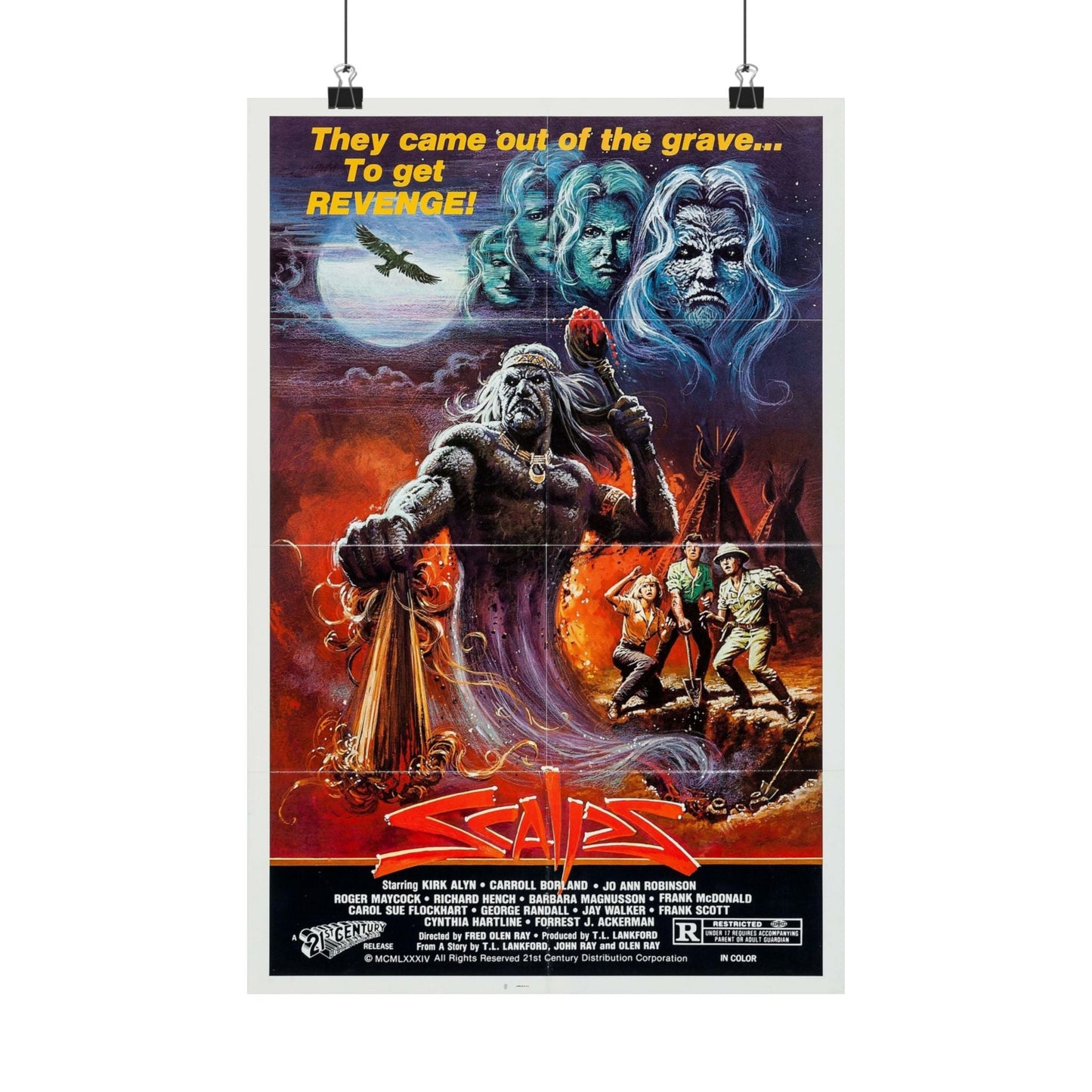 SCALPS 1983 - Paper Movie Poster-12″ x 18″-The Sticker Space