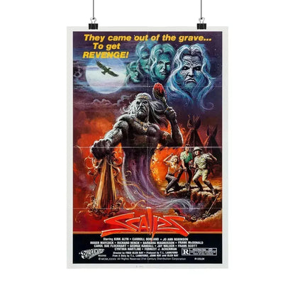SCALPS 1983 - Paper Movie Poster 12″ x 18″ Matte - The Sticker Space