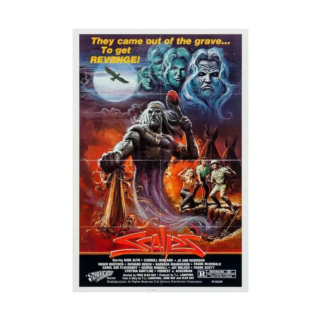 SCALPS 1983 - Paper Movie Poster - The Sticker Space