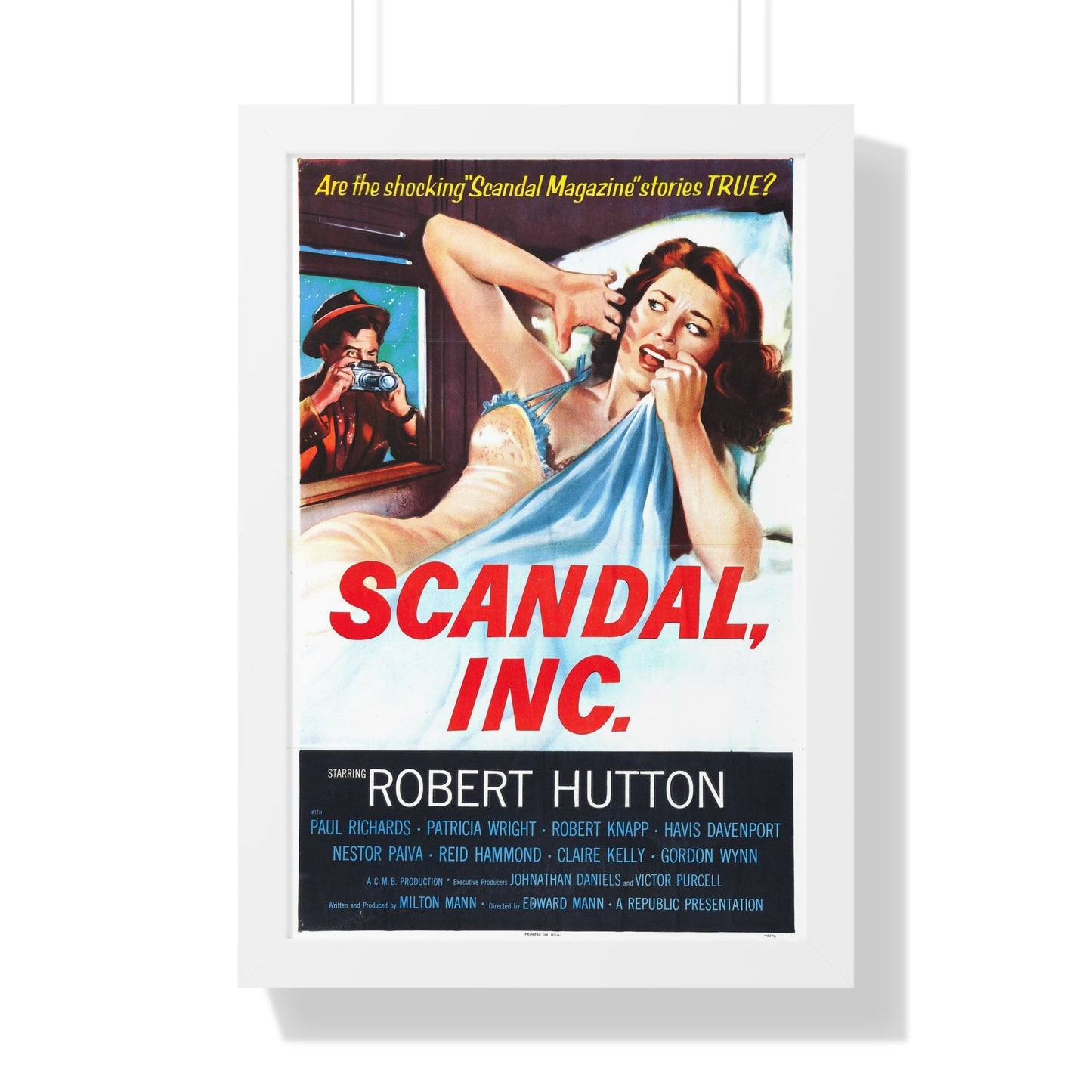 SCANDAL INC 1956 - Framed Movie Poster-16″ x 24″-The Sticker Space