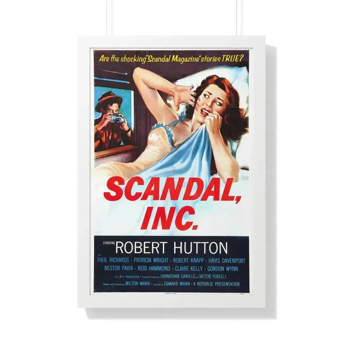 SCANDAL INC 1956 - Framed Movie Poster 20" x 30" White - The Sticker Space