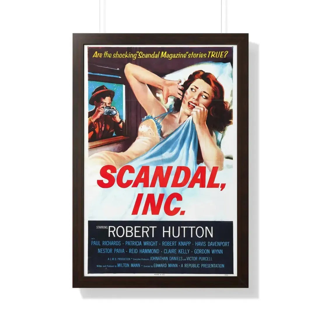 SCANDAL INC 1956 - Framed Movie Poster - The Sticker Space