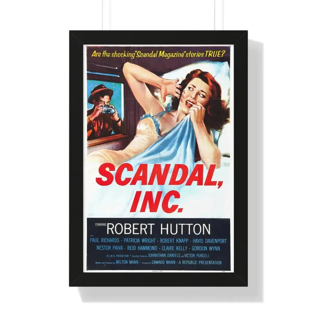SCANDAL INC 1956 - Framed Movie Poster - The Sticker Space