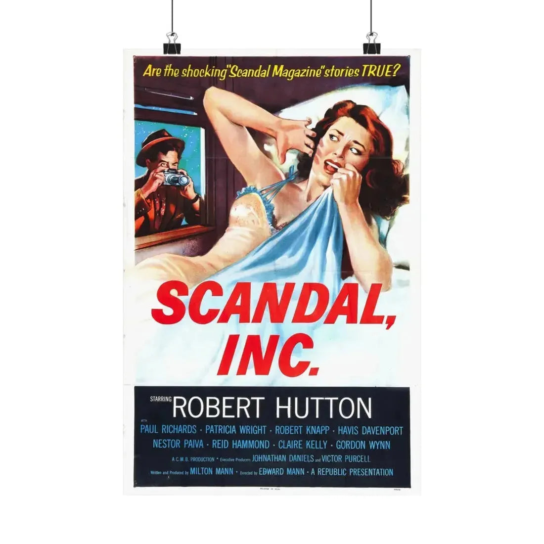 SCANDAL INC 1956 - Paper Movie Poster - The Sticker Space