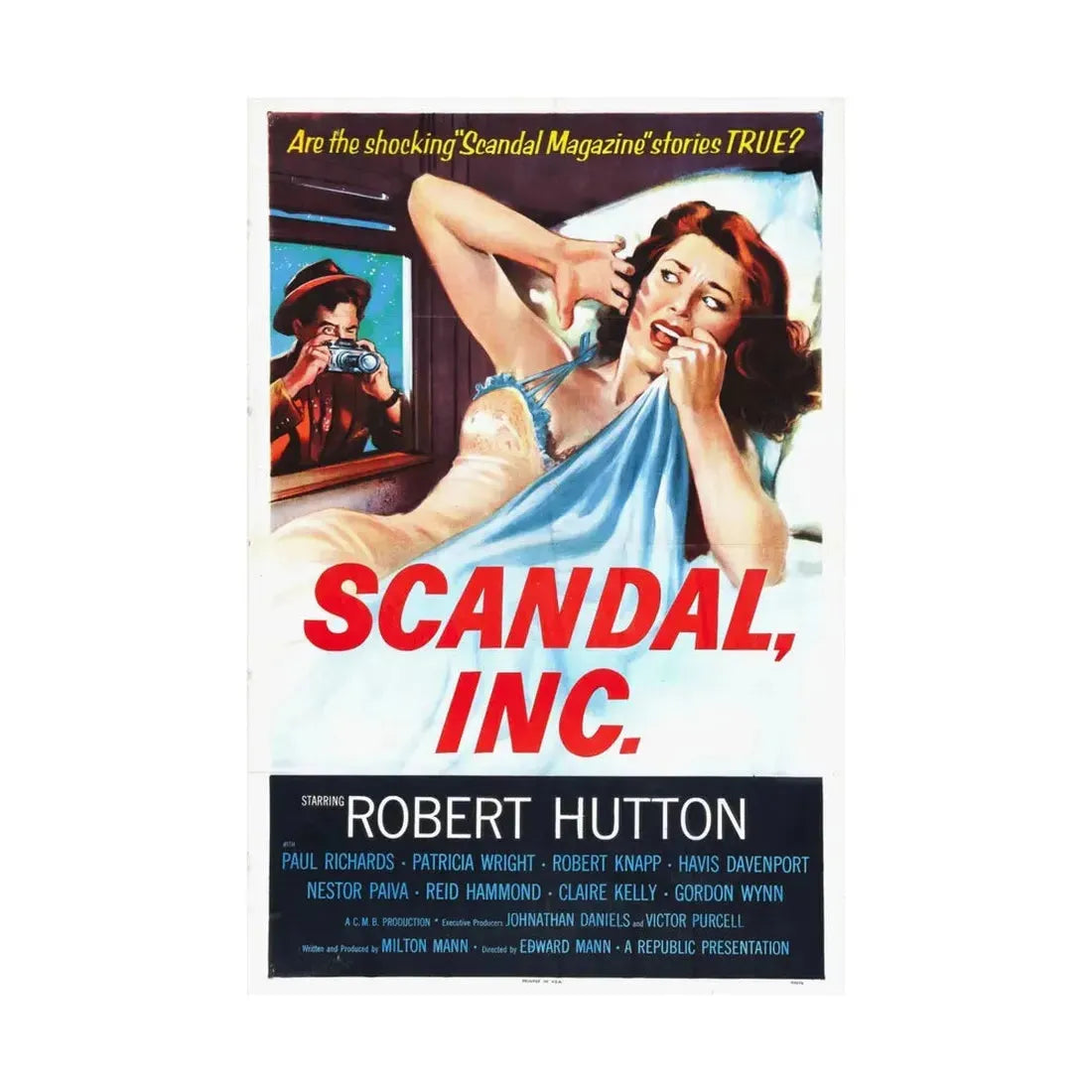 SCANDAL INC 1956 - Paper Movie Poster - The Sticker Space