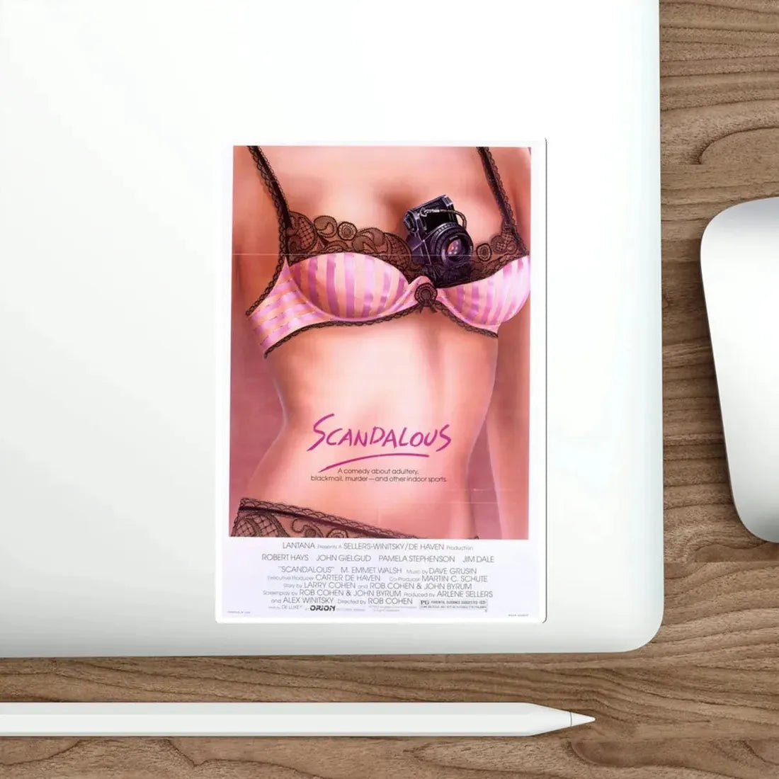 Scandalous 1984 Movie Poster STICKER Vinyl Die-Cut Decal - The Sticker Space