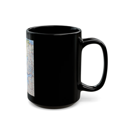 Scandinavia (1963) (Map) Black Coffee Mug-The Sticker Space