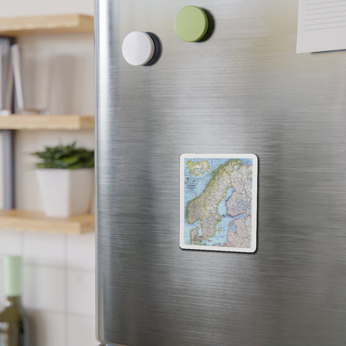 Scandinavia (1963) (Map) Refrigerator Magnet-The Sticker Space