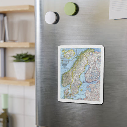 Scandinavia (1963) (Map) Refrigerator Magnet-The Sticker Space