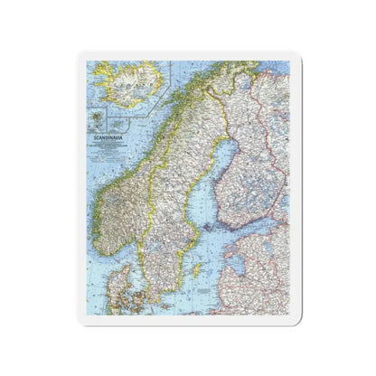 Scandinavia (1963) (Map) Refrigerator Magnet - The Sticker Space