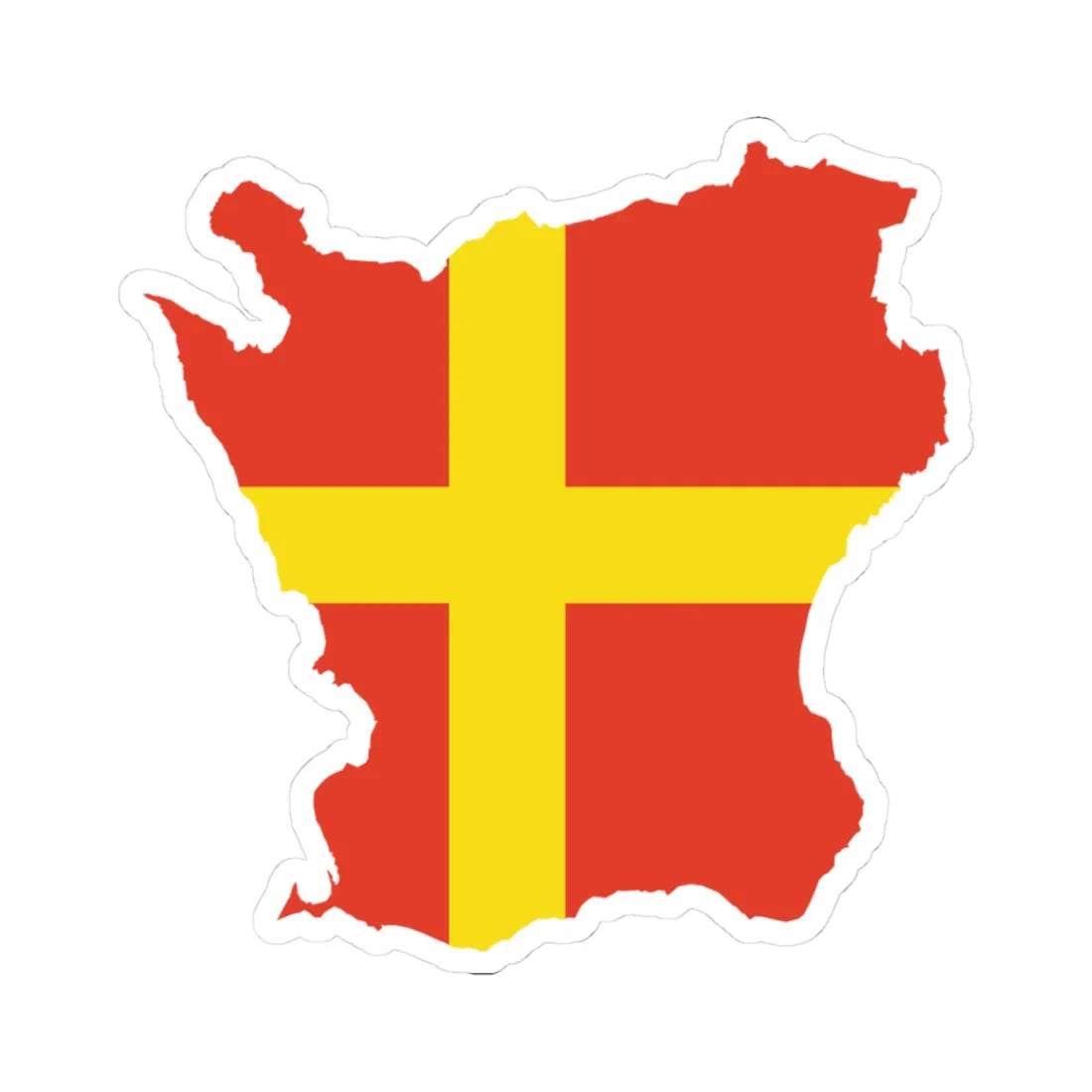 Scaniawithflag (Sweden) STICKER Vinyl Kiss-Cut Decal 3 Inch White - The Sticker Space