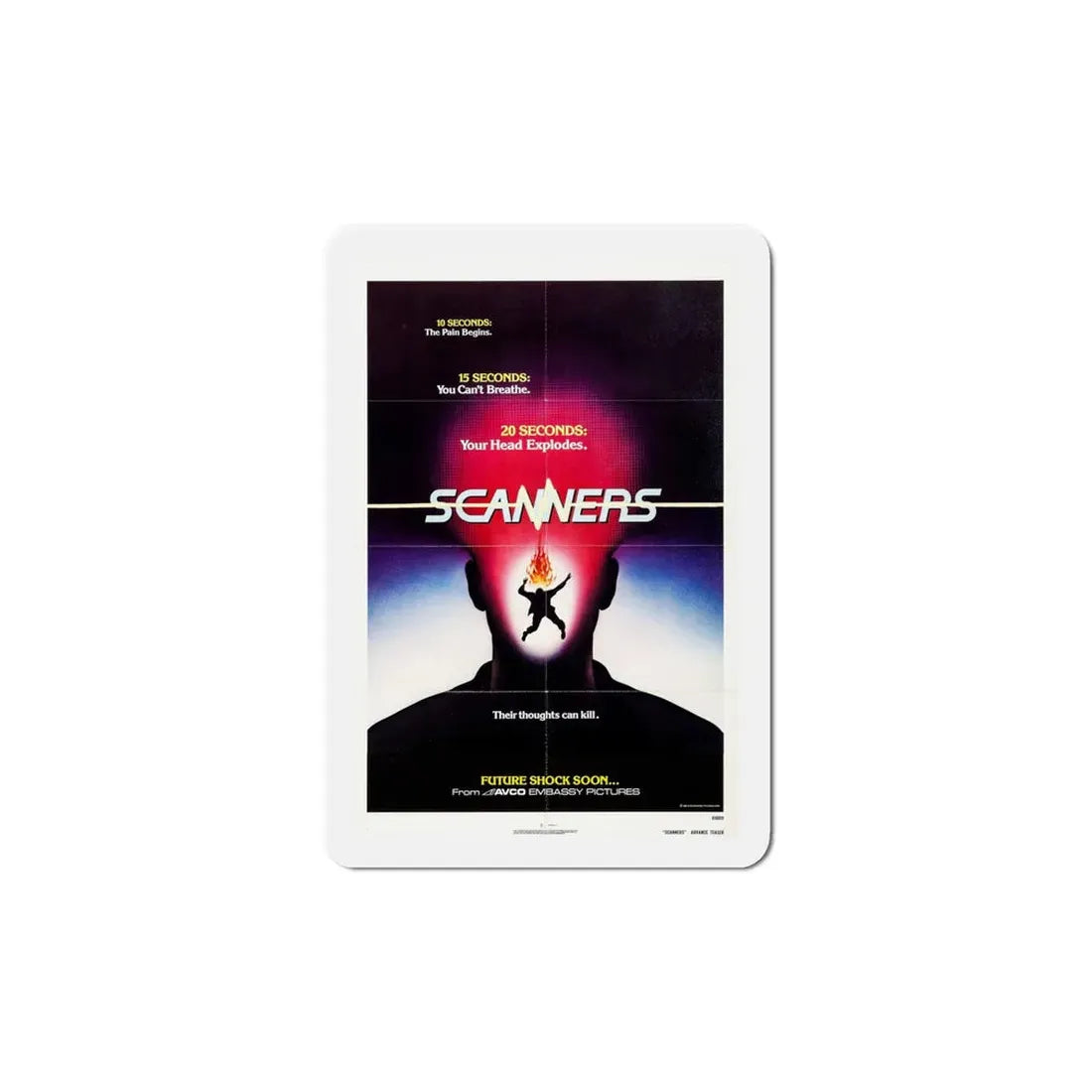 Scanners 1981 Movie Poster Refrigerator Magnet - The Sticker Space