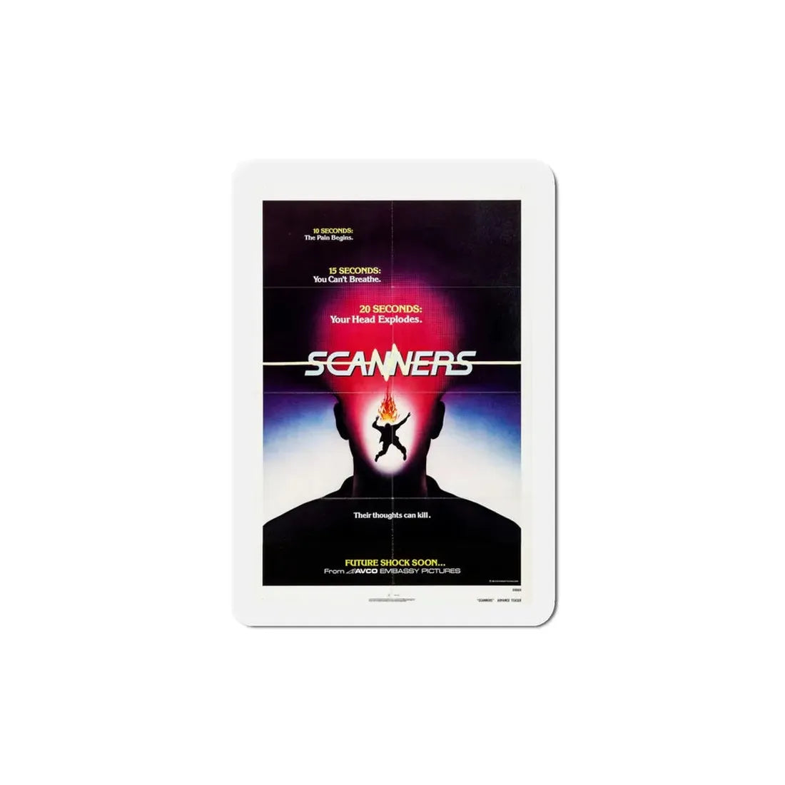 Scanners 1981 Movie Poster Refrigerator Magnet - The Sticker Space