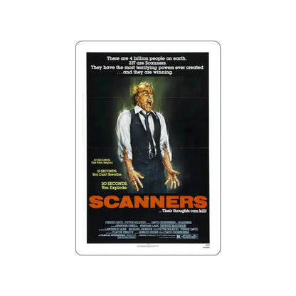 SCANNERS 1981 Movie Poster STICKER Vinyl Die-Cut Decal 2 Inch - The Sticker Space