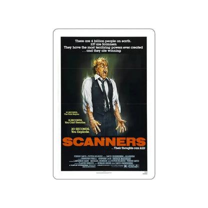 SCANNERS 1981 Movie Poster STICKER Vinyl Die-Cut Decal 3 Inch - The Sticker Space