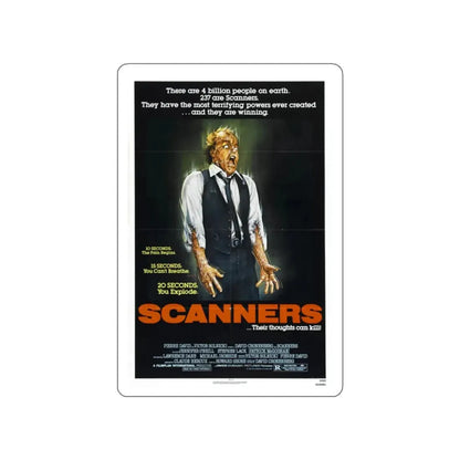 SCANNERS 1981 Movie Poster STICKER Vinyl Die-Cut Decal - The Sticker Space