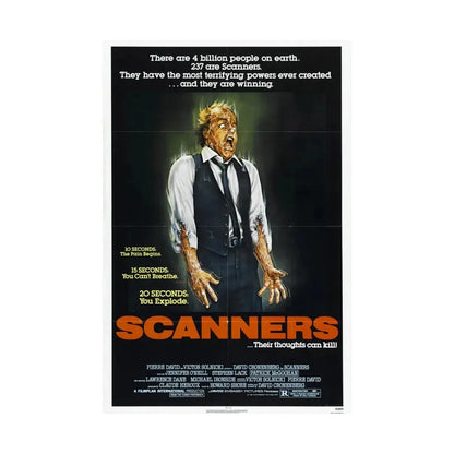 SCANNERS 1981 - Paper Movie Poster - The Sticker Space