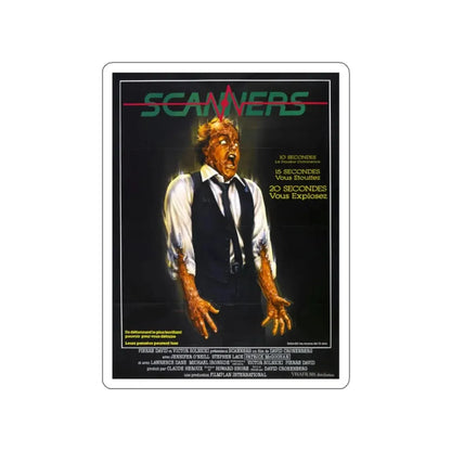 SCANNERS (FRENCH) 1981 Movie Poster STICKER Vinyl Die-Cut Decal - The Sticker Space