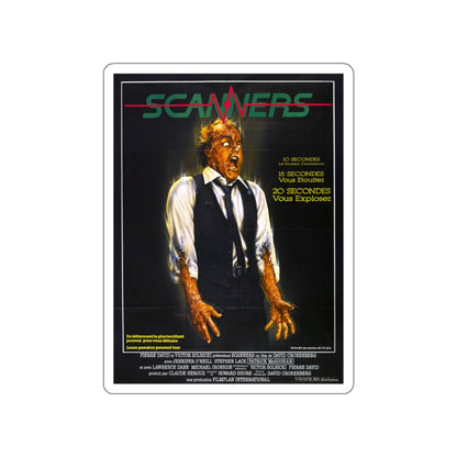 SCANNERS (FRENCH) 1981 Movie Poster STICKER Vinyl Die-Cut Decal-White-The Sticker Space