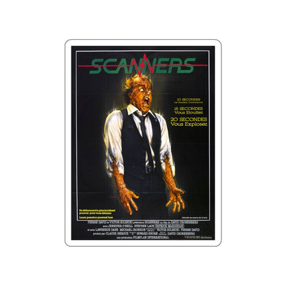 SCANNERS (FRENCH) 1981 Movie Poster STICKER Vinyl Die-Cut Decal-White-The Sticker Space