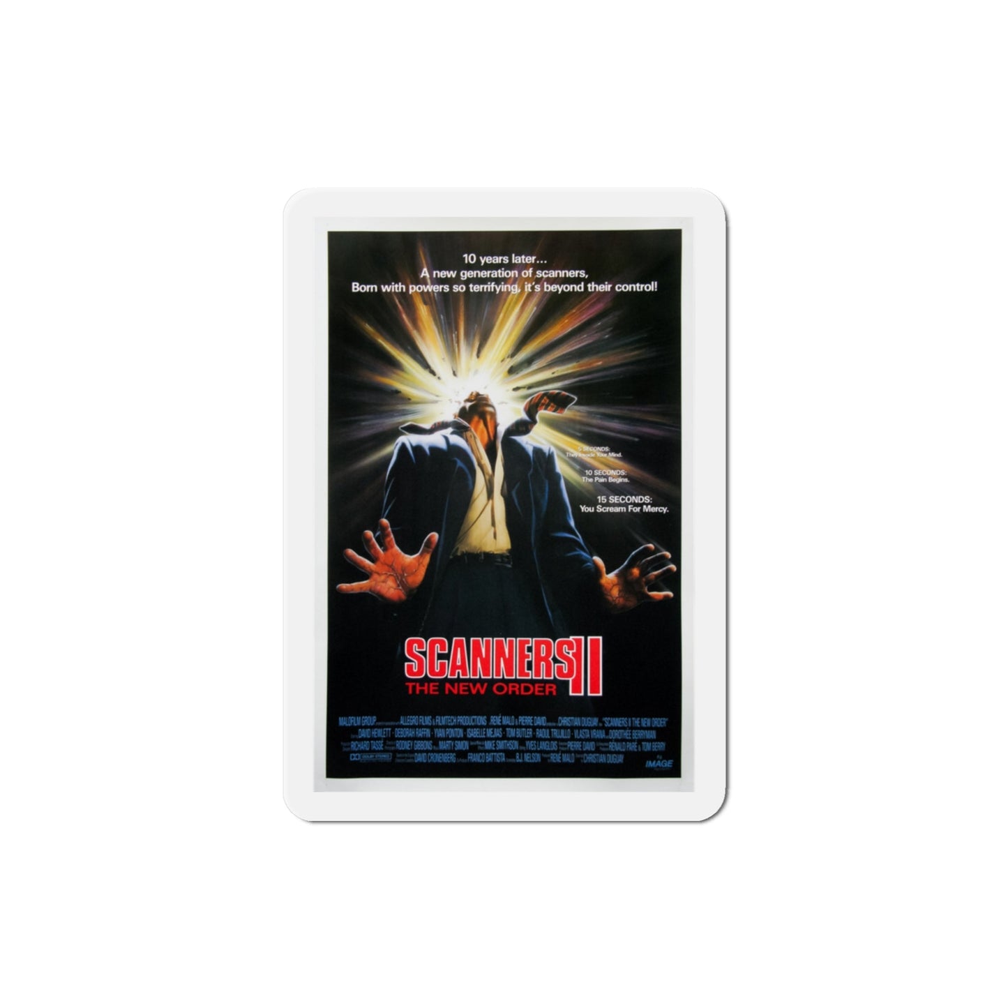 Scanners II 1991 Movie Poster Die-Cut Magnet-3" x 3"-The Sticker Space