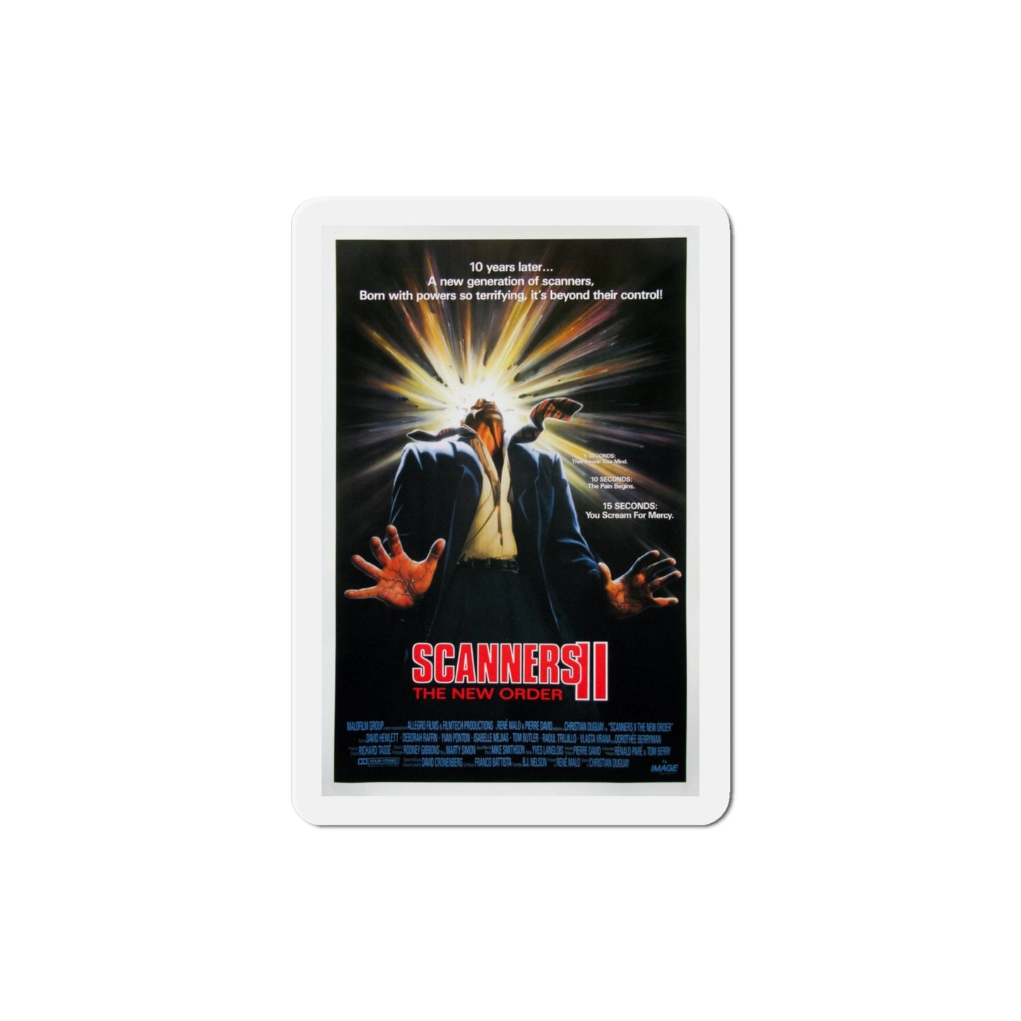 Scanners II 1991 Movie Poster Die-Cut Magnet-4" x 4"-The Sticker Space