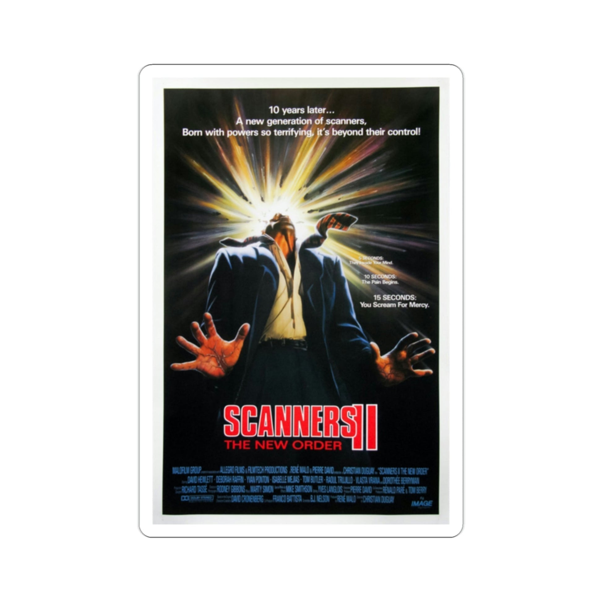 Scanners II 1991 Movie Poster STICKER Vinyl Die-Cut Decal-2 Inch-The Sticker Space