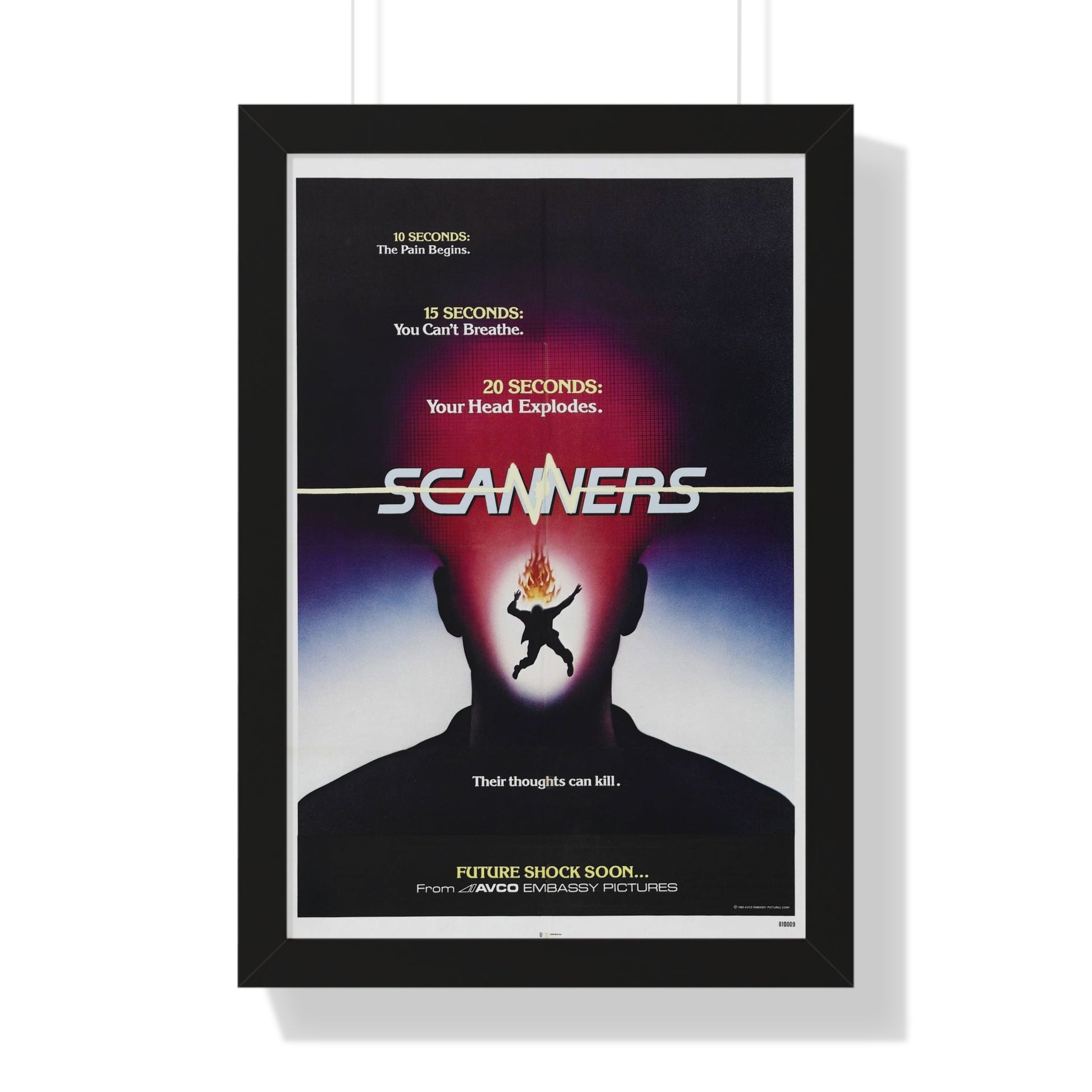 SCANNERS (TEASER) 1981 - Framed Movie Poster-16″ x 24″-The Sticker Space