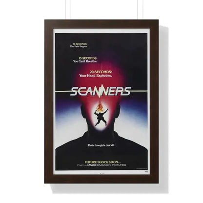 SCANNERS (TEASER) 1981 - Framed Movie Poster 16″ x 24″ Walnut - The Sticker Space