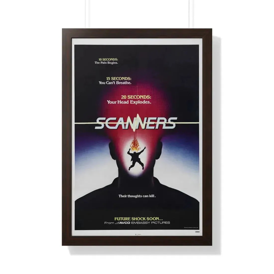 SCANNERS (TEASER) 1981 - Framed Movie Poster - The Sticker Space