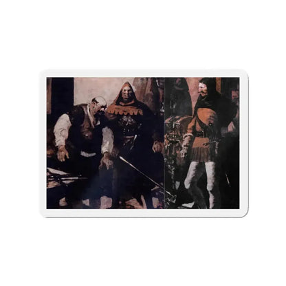 Scapegallows Spoils (2), Blue Book Magazine, June 1950 (Magazine Illustration) Refrigerator Magnet 3 Inch Die-Cut - The Sticker Space