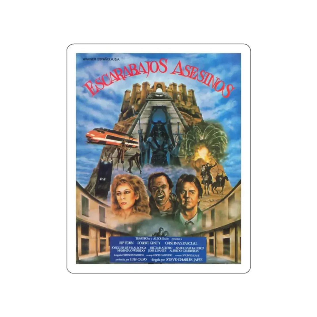 SCARAB 1983 Movie Poster STICKER Vinyl Die-Cut Decal 2 Inch - The Sticker Space