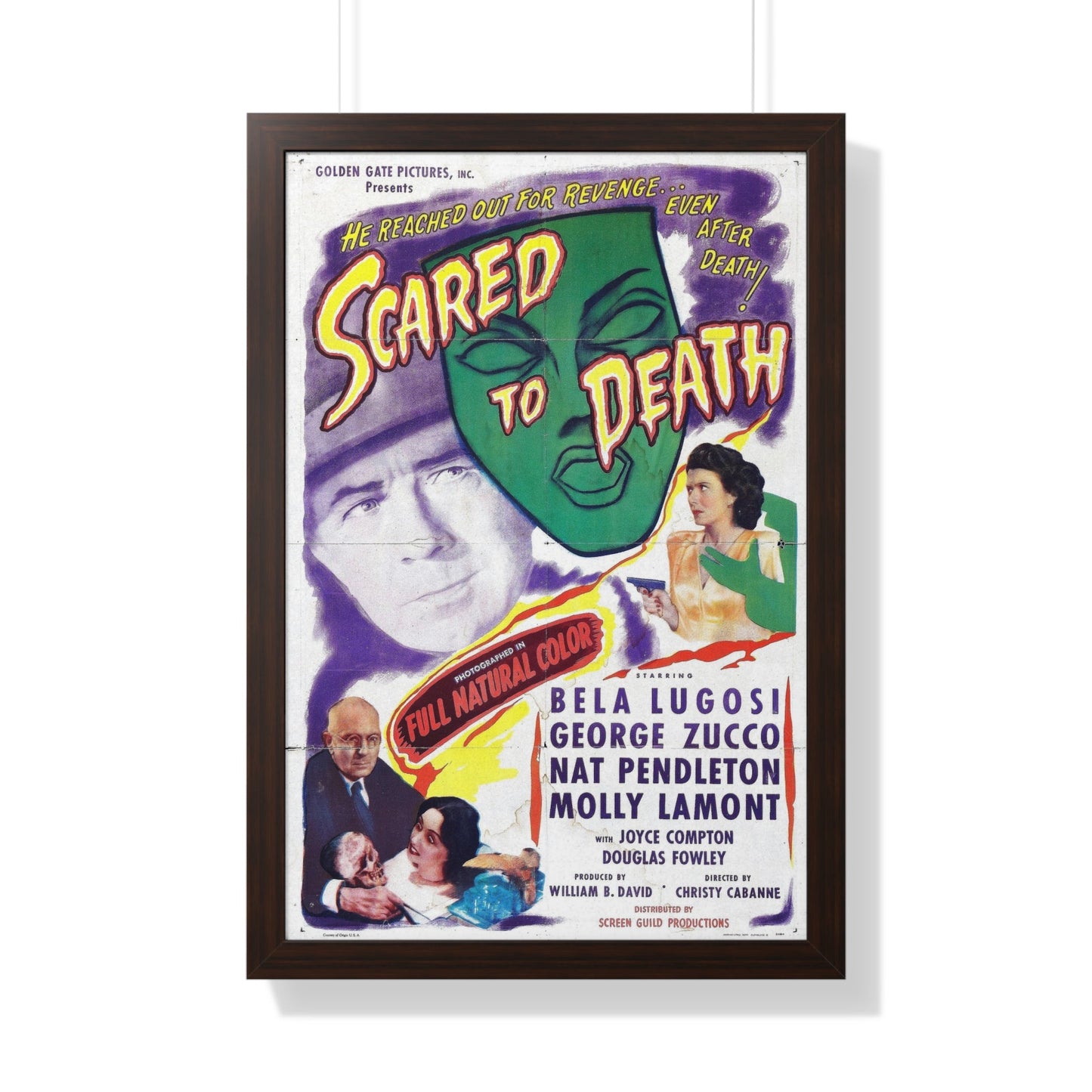 SCARED TO DEATH 1946 - Framed Movie Poster-20" x 30"-The Sticker Space