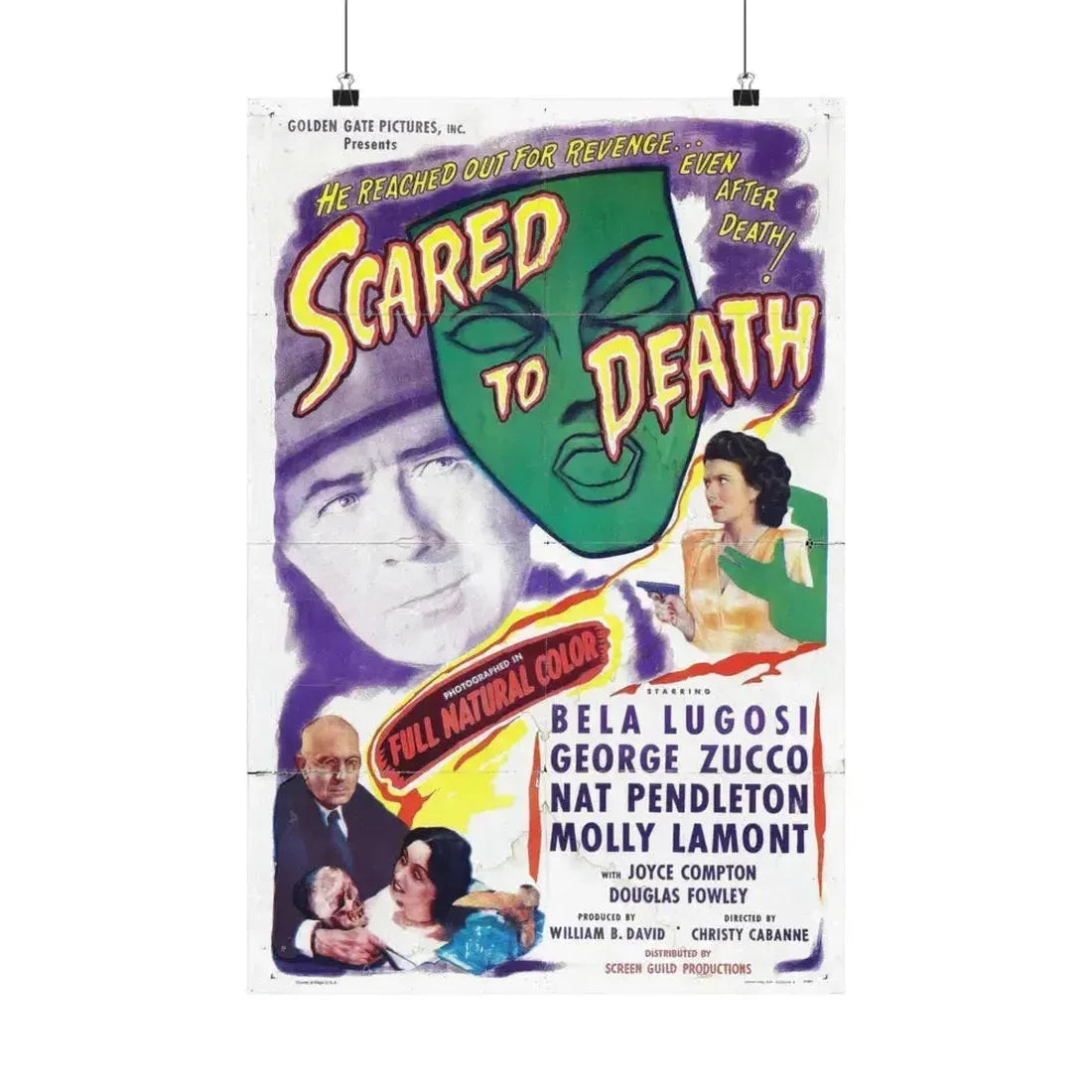 SCARED TO DEATH 1946 - Paper Movie Poster 16″ x 24″ Matte - The Sticker Space